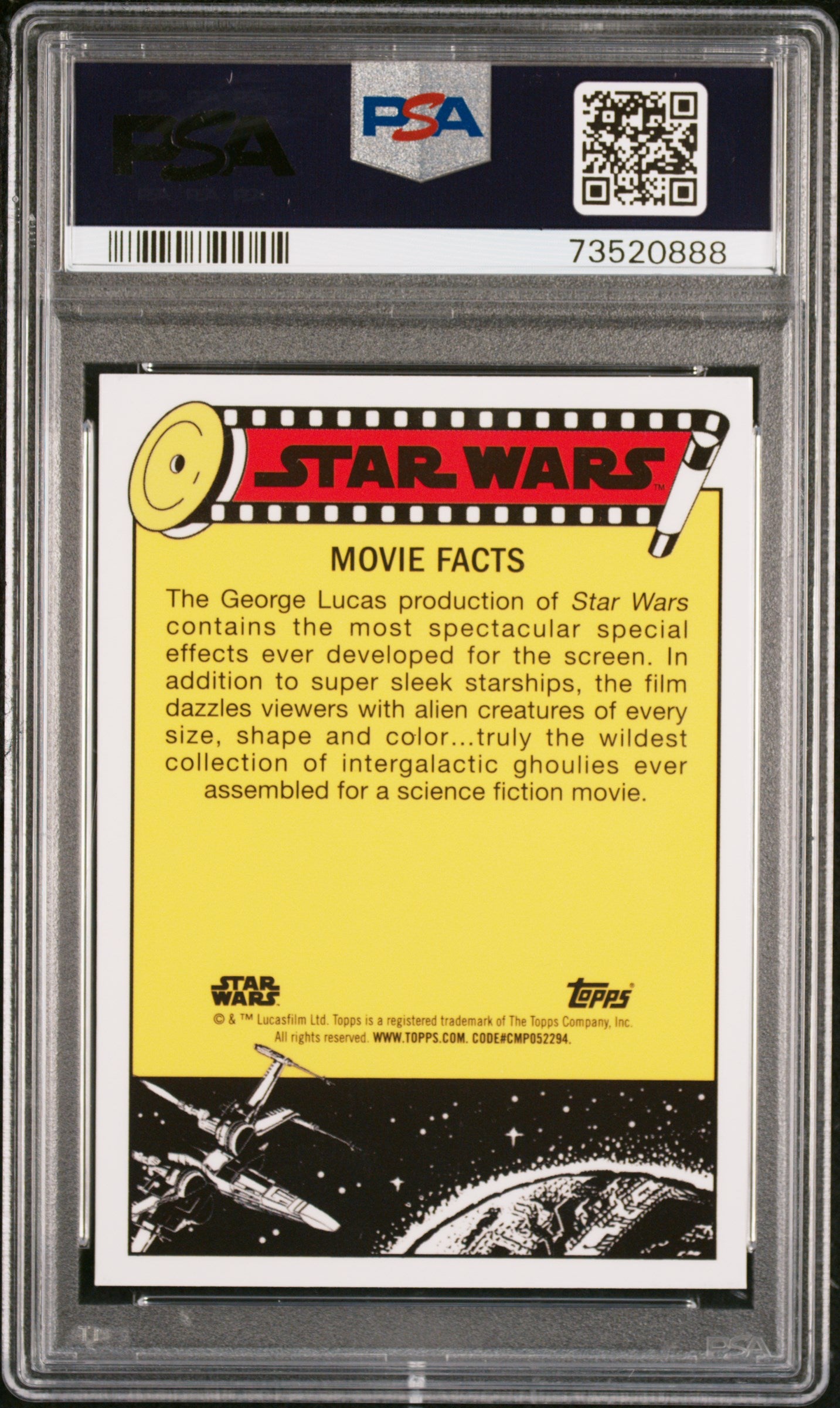 2022 Topps Chrome Sapphire Edition Star Wars Refuse Room Han Luke #38 PSA 9