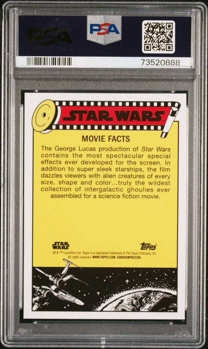 2022 Topps Chrome Sapphire Edition Star Wars Refuse Room Han Luke #38 PSA 9