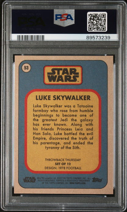 2023 Topps Star Wars Throwback Thursday Luke Skywalker #53 PSA 10