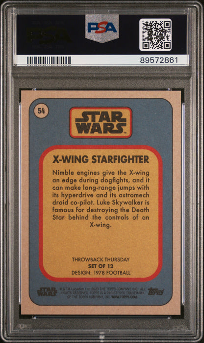 2023 Topps Star Wars Throwback Thursday X-Wing Starfighter #54 PSA 10