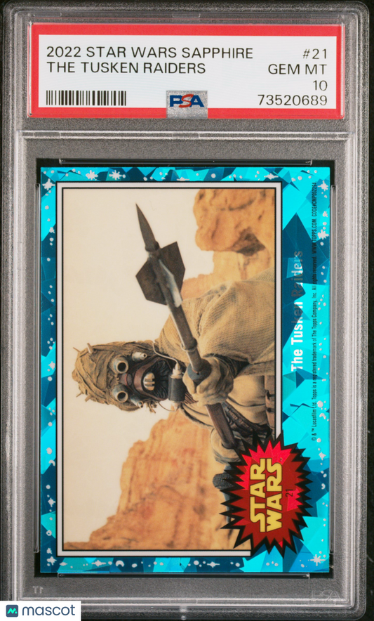 2022 Topps Chrome Sapphire Edition Star Wars The Tusken Raiders #21 PSA 10