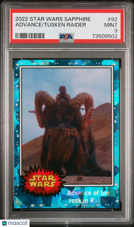 2022 Topps Chrome Sapphire Edition Star Wars Tusken Raider Advance #92 PSA 9