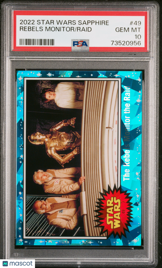 2022 Topps Chrome Sapphire Edition Star Wars Raid Rebels Monitor #49 PSA 10