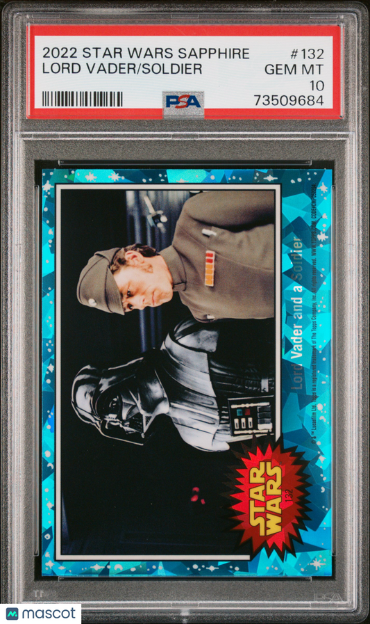 2022 Topps Chrome Sapphire Edition Star Wars Soldier Lord Vader #132 PSA 10