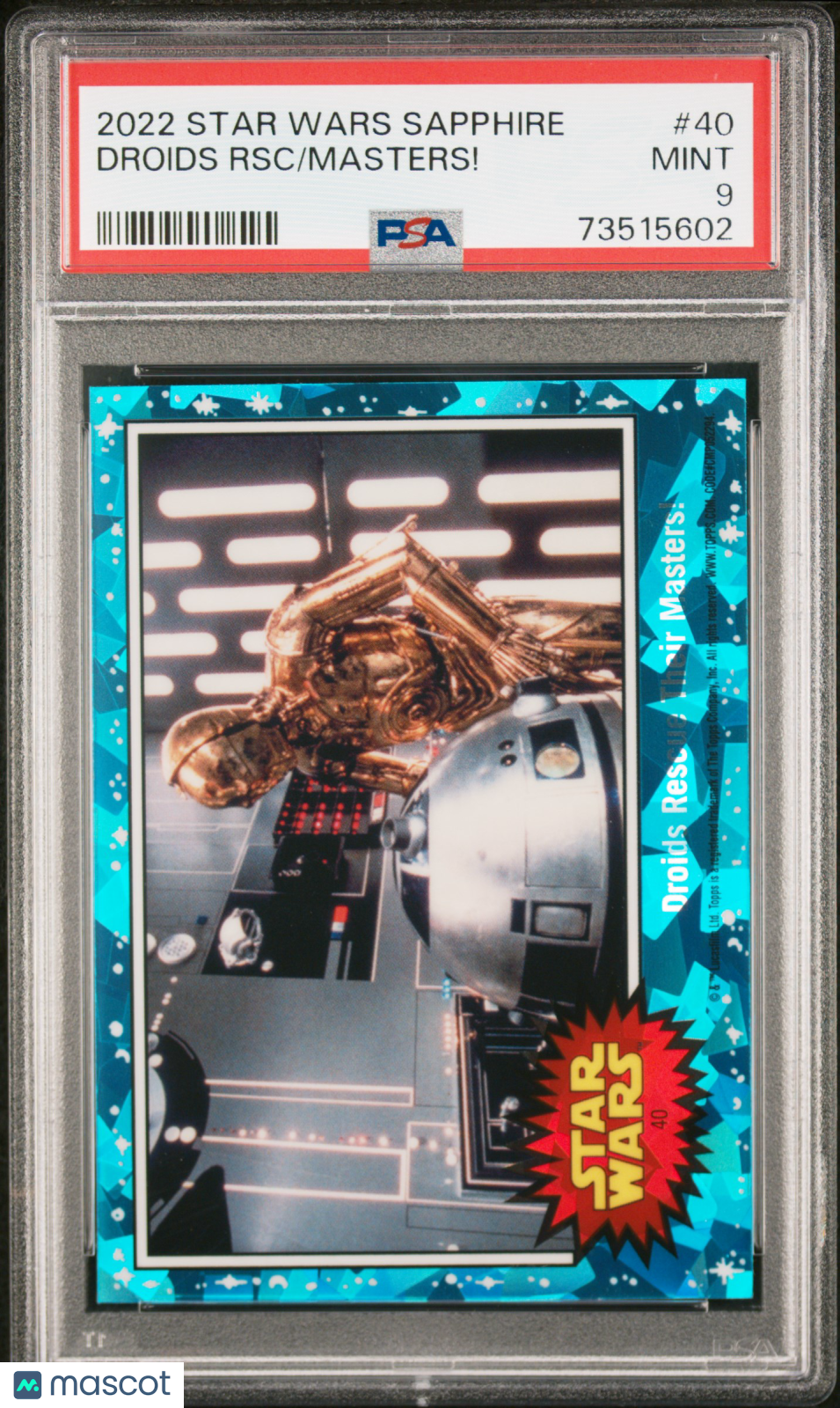 2022 Topps Chrome Sapphire Edition Star Wars Masters! Droids RSC #40 PSA 9