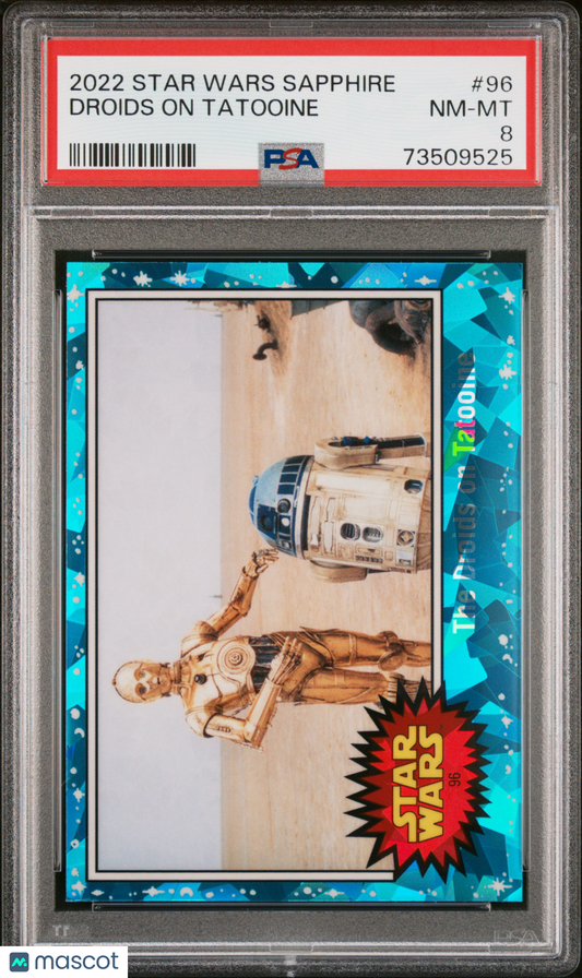 2022 Topps Chrome Sapphire Edition Star Wars Droids On Tatooine #96 PSA 8