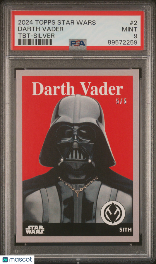 2024 Topps Star Wars Throwback Thursday SILVER Darth Vader #2 PSA 9