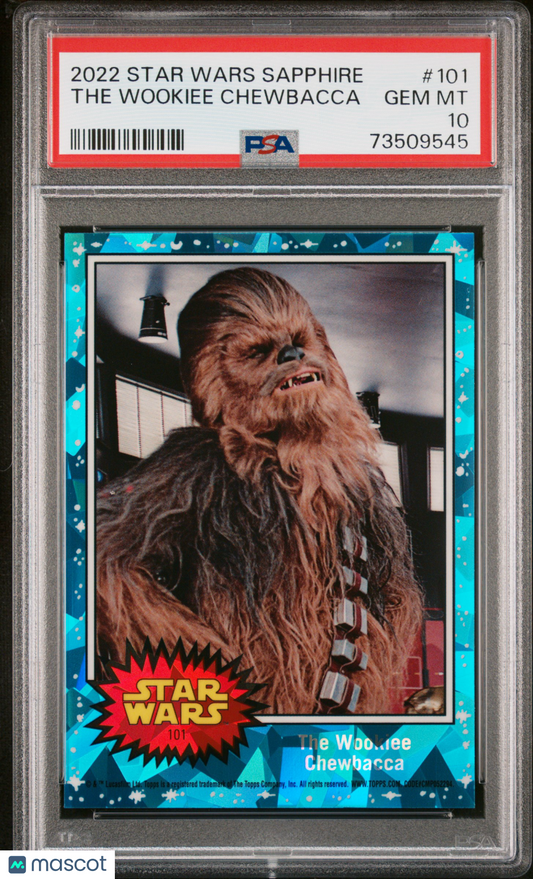 2022 Topps Chrome Sapphire Edition Star Wars The Wookiee Chewbacca #101 PSA 10