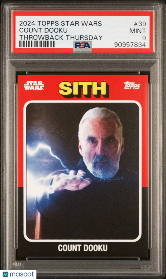 2024 Topps Star Wars Throwback Thursday Count Dooku #39 PSA 9