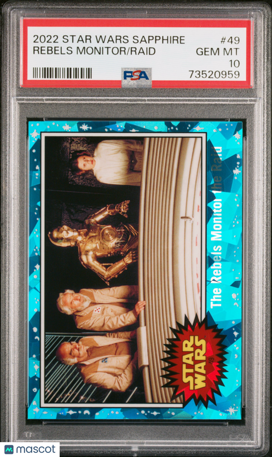 2022 Topps Chrome Sapphire Edition Star Wars Raid Rebels Monitor #49 PSA 10