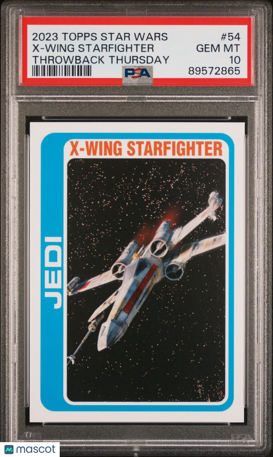 2023 Topps Star Wars Throwback Thursday X-Wing Starfighter #54 PSA 10