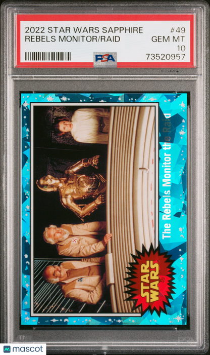 2022 Topps Chrome Sapphire Edition Star Wars Raid Rebels Monitor #49 PSA 10