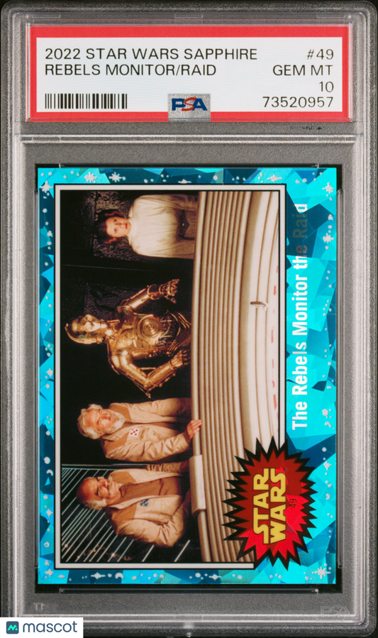 2022 Topps Chrome Sapphire Edition Star Wars Raid Rebels Monitor #49 PSA 10