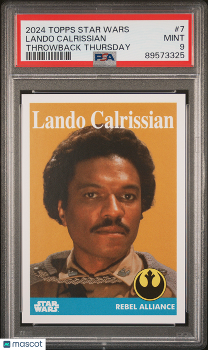 2024 Topps Star Wars Throwback Thursday Lando Calrissian #7 PSA 9