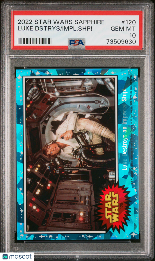 2022 Topps Chrome Sapphire Edition Star Wars Impl. SHP! Luke Dstrys #120 PSA 10