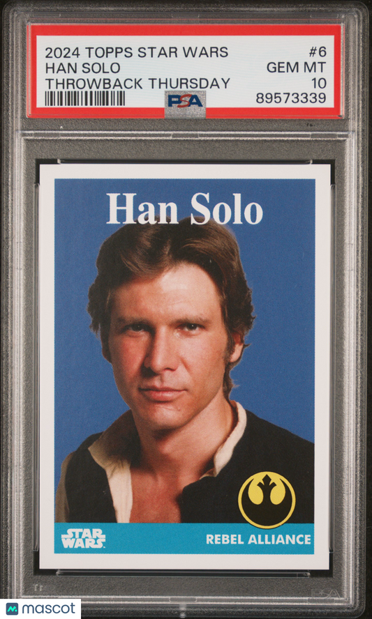 2024 Topps Star Wars Throwback Thursday Han Solo #6 PSA 10