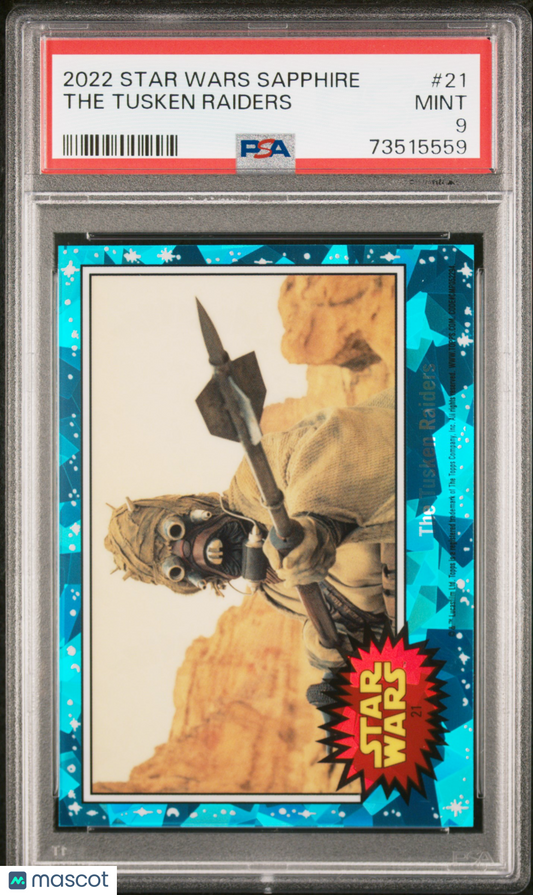 2022 Topps Chrome Sapphire Edition Star Wars The Tusken Raiders #21 PSA 9