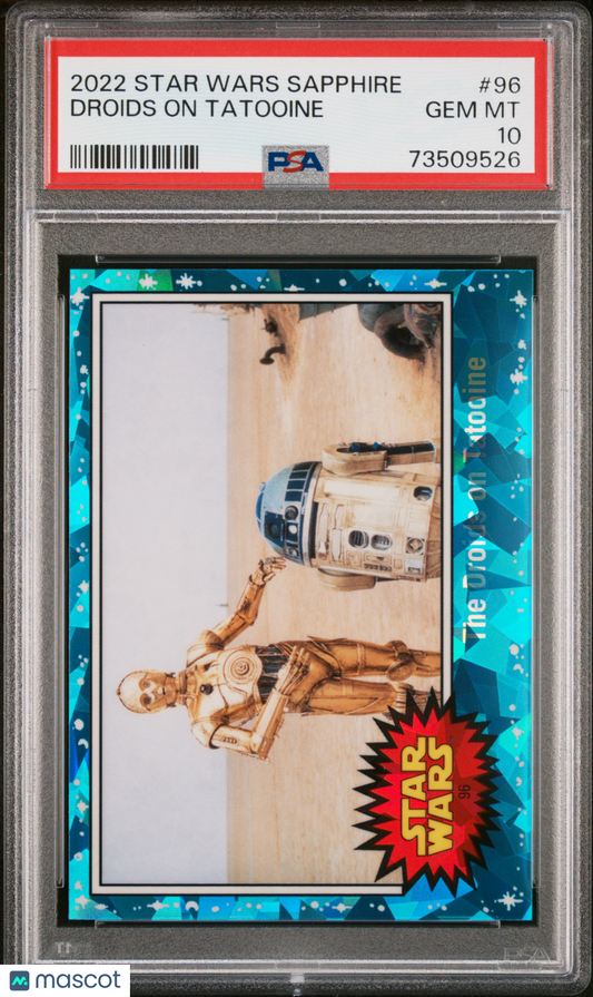 2022 Topps Chrome Sapphire Edition Star Wars Droids On Tatooine #96 PSA 10