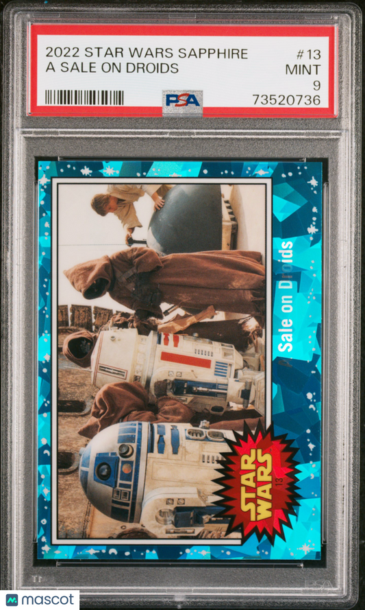 2022 Topps Chrome Sapphire Edition Star Wars A Sale On Droids #13 PSA 9