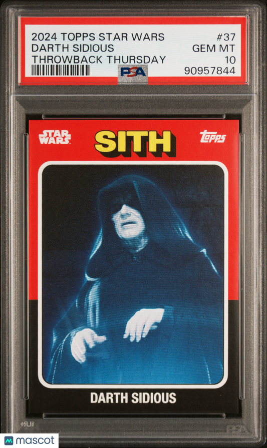 2024 Topps Star Wars Throwback Thursday Darth Sidious #37 PSA 10