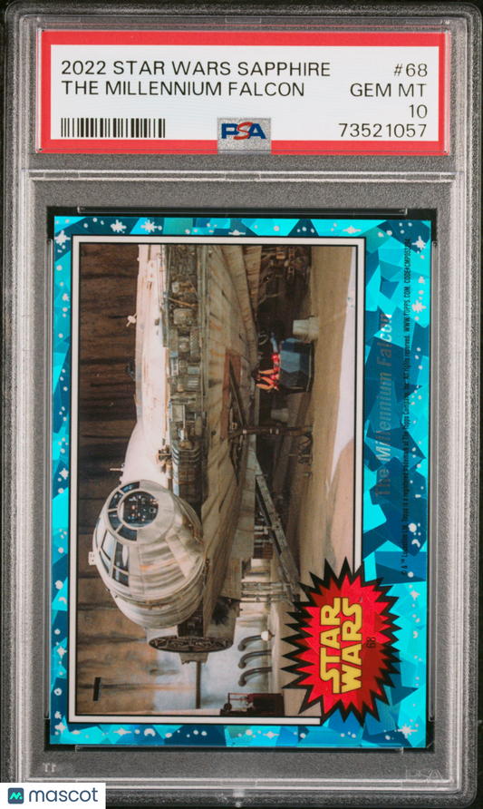 2022 Topps Chrome Sapphire Edition Star Wars The Millennium Falcon #68 PSA 10