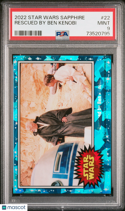 2022 Topps Chrome Sapphire Edition Star Wars Rescued By Ben Kenobi #22 PSA 9