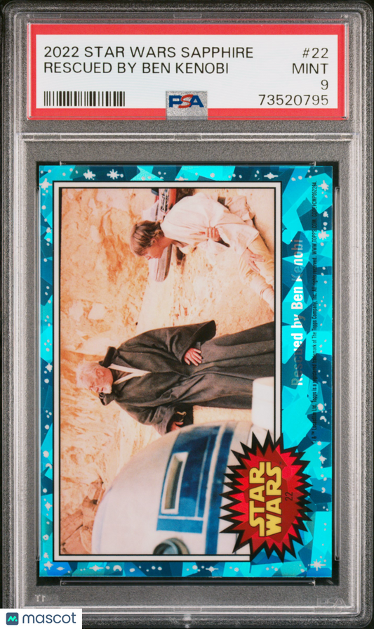2022 Topps Chrome Sapphire Edition Star Wars Rescued By Ben Kenobi #22 PSA 9