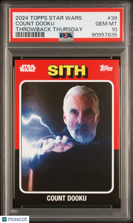 2024 Topps Star Wars Throwback Thursday Count Dooku #39 PSA 10