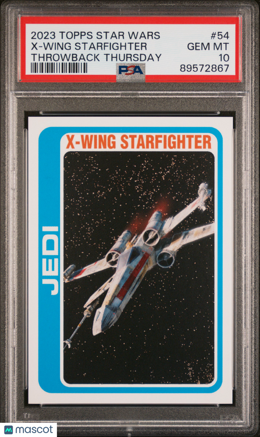 2023 Topps Star Wars Throwback Thursday X-Wing Starfighter #54 PSA 10