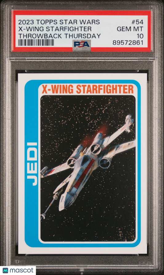 2023 Topps Star Wars Throwback Thursday X-Wing Starfighter #54 PSA 10