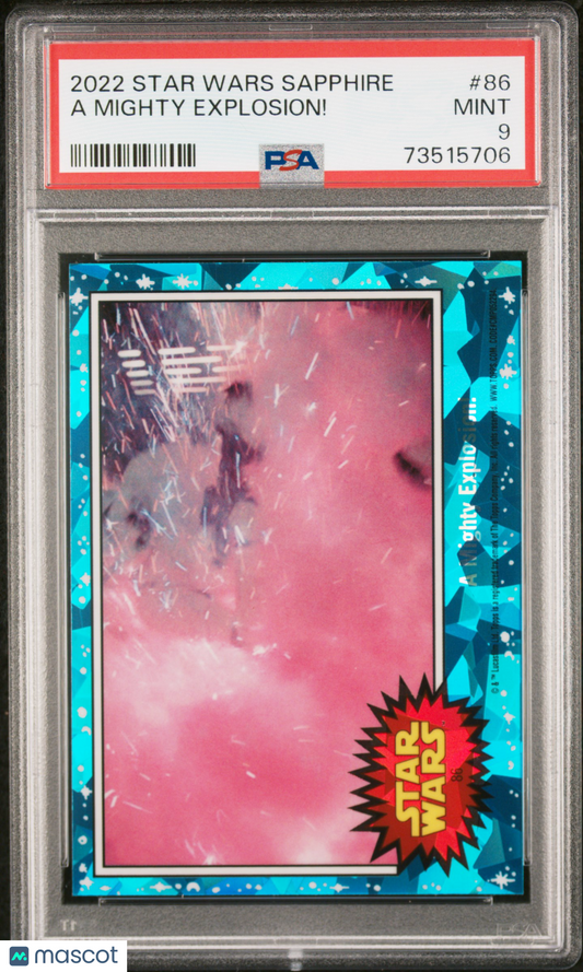 2022 Topps Chrome Sapphire Edition Star Wars A Mighty Explosion! #86 PSA 9