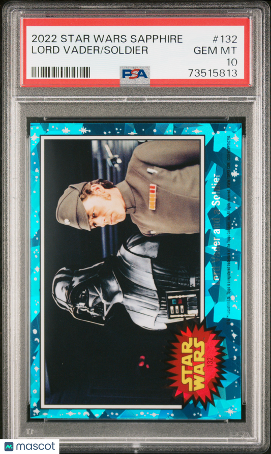 2022 Topps Chrome Sapphire Edition Star Wars Soldier Lord Vader #132 PSA 10