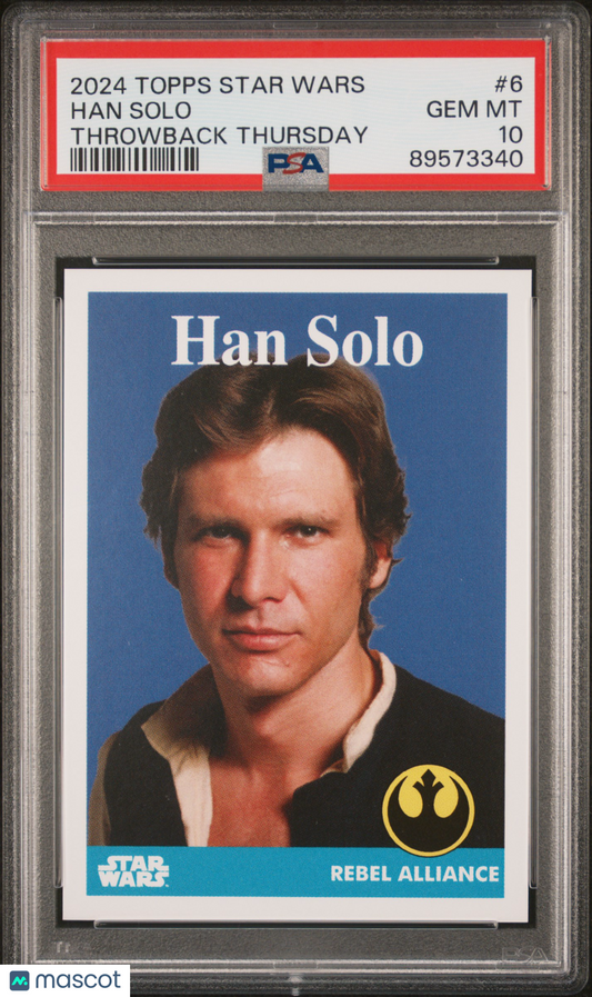 2024 Topps Star Wars Throwback Thursday Han Solo #6 PSA 10