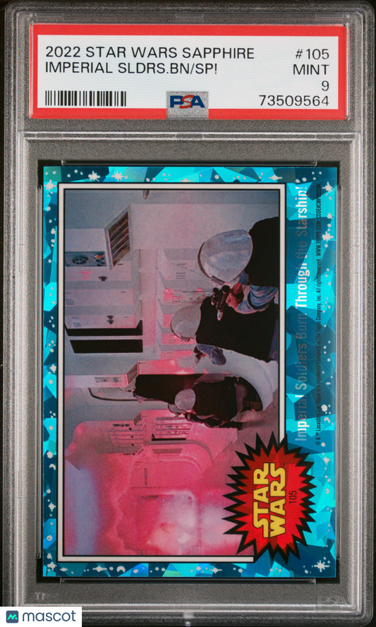 2022 Topps Chrome Sapphire Edition Star Wars SP! Imperial Sldrs. BN #105 PSA 9