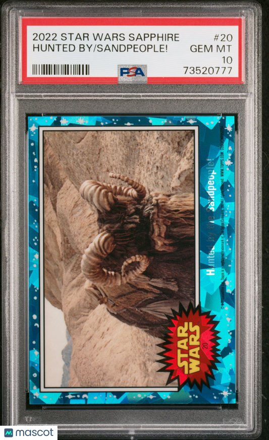 2022 Topps Chrome Sapphire Edition Star Wars Sandpeople! Hunted By #20 PSA 10