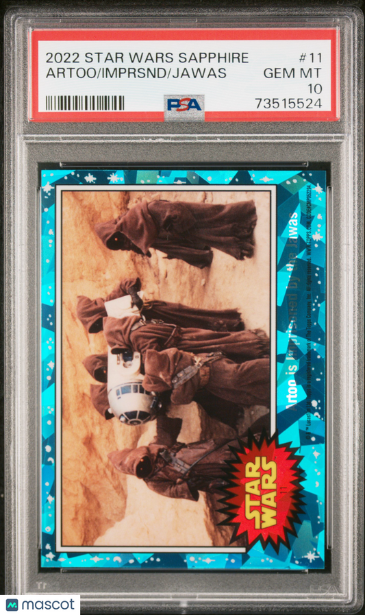 2022 Topps Chrome Sapphire Edition Star Wars Jawas Imprsnd Artoo #11 PSA 10