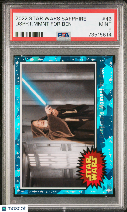 2022 Topps Chrome Sapphire Edition Star Wars Dsprt. Mmnt. For Ben #46 PSA 9