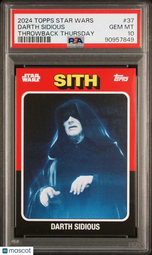 2024 Topps Star Wars Throwback Thursday Darth Sidious #37 PSA 10