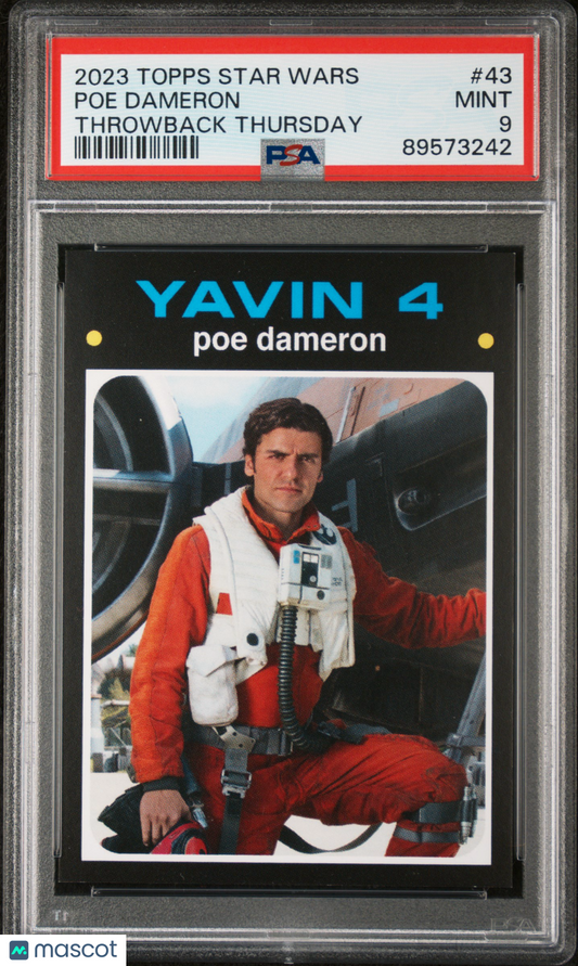 2023 Topps Star Wars Throwback Thursday Poe Dameron #43 PSA 9