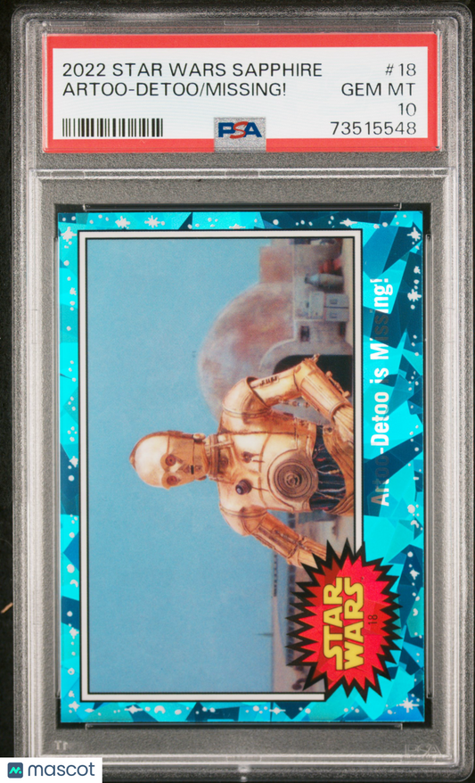 2022 Topps Chrome Sapphire Edition Star Wars Missing! Artoo-Detoo #18 PSA 10