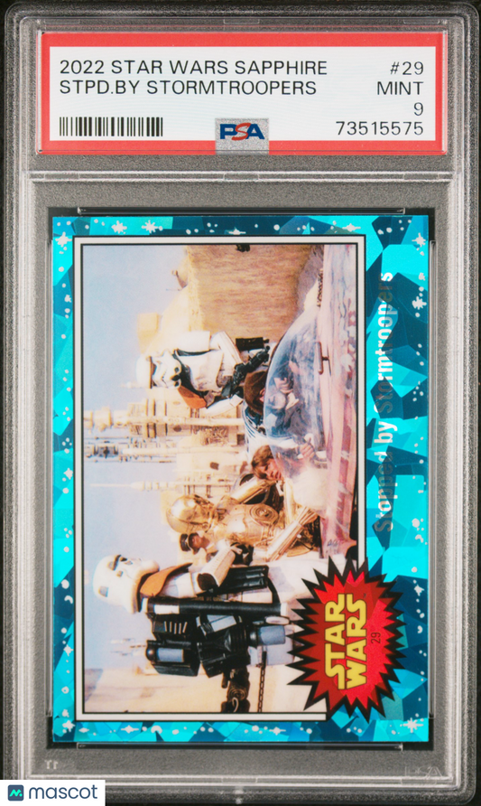 2022 Topps Chrome Sapphire Edition Star Wars Stpd. By Stormtroopers #29 PSA 9