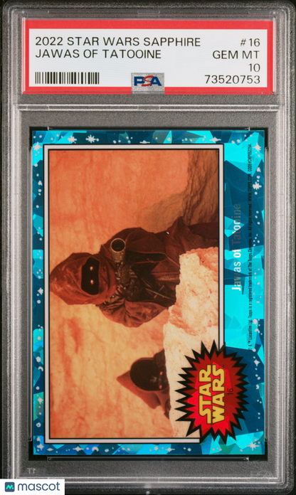 2022 Topps Chrome Sapphire Edition Star Wars Jawas Of Tatooine #16 PSA 10