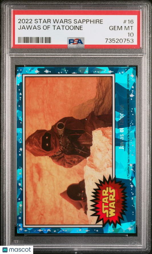 2022 Topps Chrome Sapphire Edition Star Wars Jawas Of Tatooine #16 PSA 10