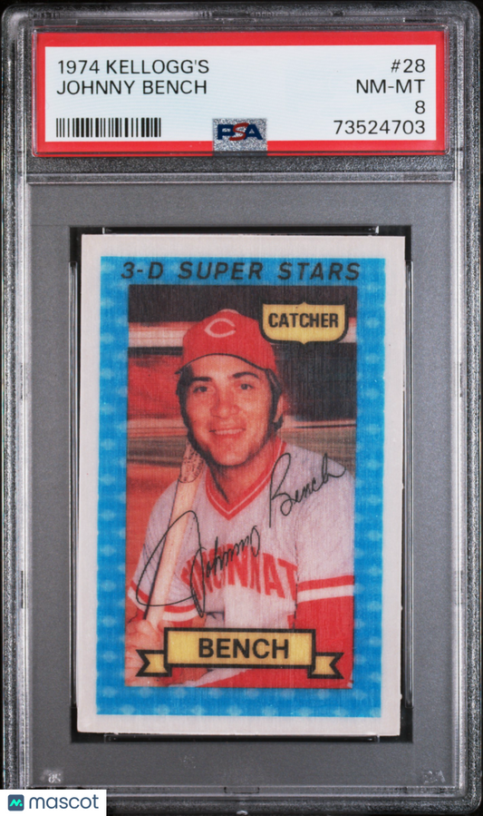 1974 Kellogg'S Baseball Johnny Bench #28 PSA 8 73524703
