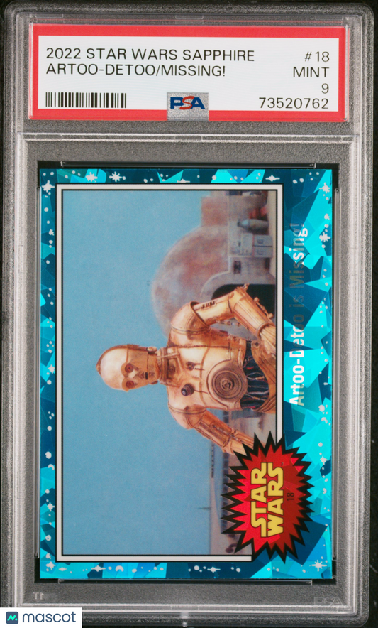 2022 Topps Chrome Sapphire Edition Star Wars Missing! Artoo-Detoo #18 PSA 9