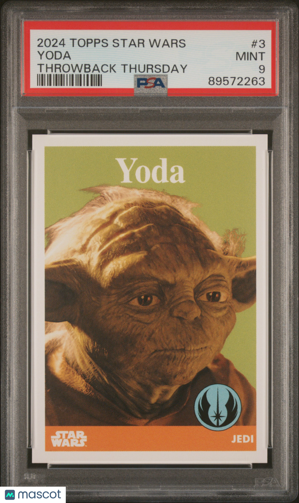 2024 Topps Star Wars Throwback Thursday Yoda #3 PSA 9
