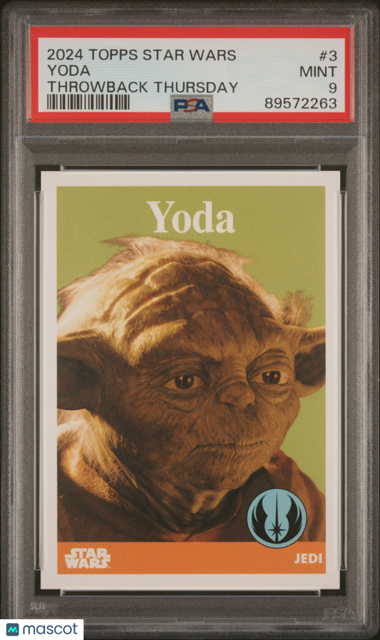 2024 Topps Star Wars Throwback Thursday Yoda #3 PSA 9