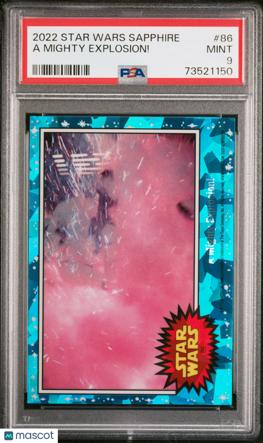 2022 Topps Chrome Sapphire Edition Star Wars A Mighty Explosion! #86 PSA 9