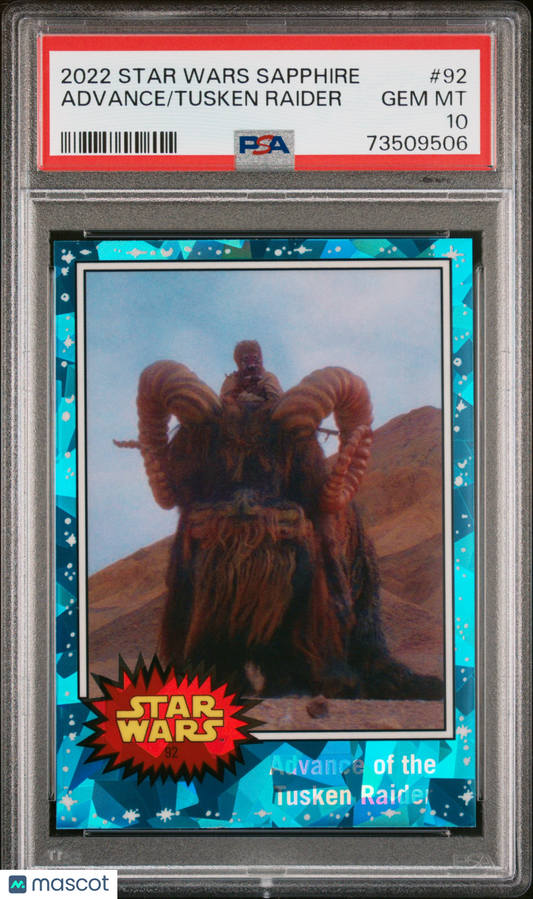 2022 Topps Chrome Sapphire Edition Star Wars Tusken Raider Advance #92 PSA 10