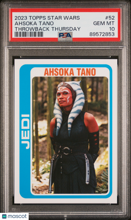 2023 Topps Star Wars Throwback Thursday Ahsoka Tano #52 PSA 10